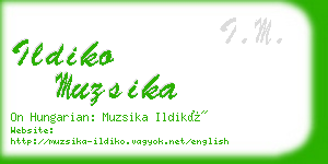 ildiko muzsika business card